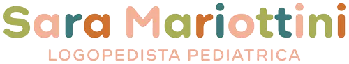 Sara Mariottini Logopedista pediatrica da 0 a 3 anni logo pincipale colorato